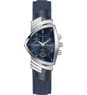 HAMILTON VENTURA BLUE CHRONO QUARTZ H24432941 - VENTURA - BRANDS