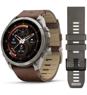 GARMIN FENIX® 9 PRO INREACH - 51 MM, TITANIUM S KOŽENÝM ŘEMÍNKEM WALNUT 010-04336-41 - FENIX 9 PRO INREACH - ZNAČKY