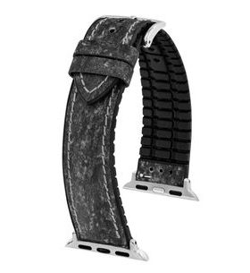 ŘEMÍNEK HIRSCH STONE PRO APPLE WATCH - ČERNÝ - STRAPS - ACCESSORIES