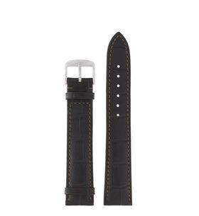 LEATHER STRAP JUNKERS XL 20MM - DARK BROWN/CROCO - STRAPS - ACCESSORIES