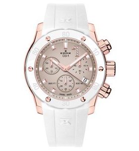 EDOX CO-1 CHRONOLADY QUARTZ CHRONOGRAPH 10255-37RBCABBE - HODINKY