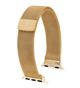 ŘEMÍNEK HIRSCH MILANAISE PRO APPLE WATCH - ZLATÝ - ŘEMÍNKY - OSTATNÍ