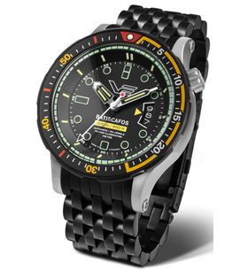 VOSTOK EUROPE BATISCAFOS AUTOMATIC NH35-511E767 - BLACK STEEL BRACELET - BATISCAFOS - BRANDS