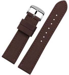 STRAP NYLON/LEATHER BROWN - STRAPS - ACCESSORIES