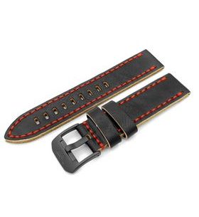 KOŽENÝ ŘEMÍNEK VOSTOK EUROPE PRO ALMAZ 6S11-320C260 - ČERNÝ/ČERNÁ SPONA - ŘEMÍNKY - OSTATNÍ