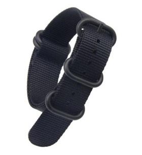 NATO ZULU STRAP, BLACK, 22 MM (2) - STRAPS - ACCESSORIES