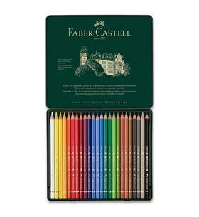 SADA PASTELKY FABER-CASTELL POLYCHROMOS V PLECHOVÉ KRABIČCE- 24 BAREV 0086/1100240 - ACCESSORIES