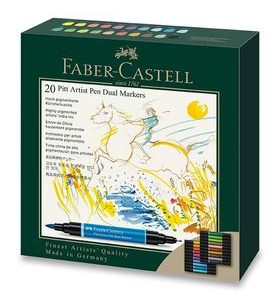 SADA POPISOVAČŮ FABER-CASTELL PITT ARTIST PEN DUAL MARKER - 20KS 0074/1620200 - PŘÍSLUŠENSTVÍ - OSTATNÍ