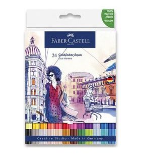 SADA POPISOVAČŮ FABER-CASTELL GOLDFABER AQUA DUAL MARKER - 24KS 0074/1646240 - PŘÍSLUŠENSTVÍ - OSTATNÍ