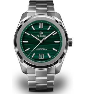 FORMEX ESSENCE FORTYONE AUTOMATIC CHRONOMETER MALACHITE STEEL BRACELET 0334.1.6690.100 - ESSENCE - ZNAČKY
