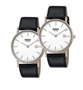 SET BOCCIA TITANIUM 3637-02 A 3637-02 - WATCHES FOR COUPLES - WATCHES