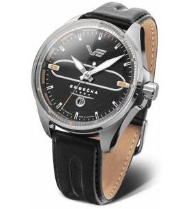 VOSTOK EUROPE LIMITED EDITION EMBÉČKA AUTOMATIC LINE NH35-325A498 - BLACK LEATHER STRAP - EMBÉČKA - BRANDS
