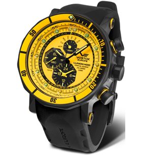 VOSTOK EUROPE LUNOCHOD-2 MULTIFUNCIONAL LINE YM86/620C504 - BLACK RUBBER STRAP - LUNOCHOD-2 - BRANDS