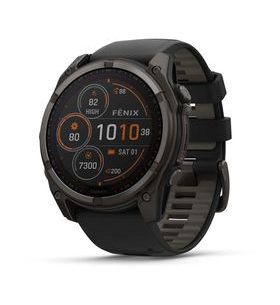 FENIX® 8 – 51 MM, SOLAR, SAPPHIRE SAPPHIRE, CARBON GREY DLC TITANIUM S BLACK/GREY SILIKONOVÝM ŘEMÍNKEM 010-02907-11 - FENIX 8 51MM - ZNAČKY