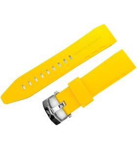 CUREA DIN SILICON VOSTOK EUROPE 25 MM PENTRU LUNOCHOD YM86/620A505 - GALBENĂ/CATARAMĂ LUCIOASĂ-MATĂ - CURELE - ALTELE