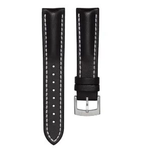 KOŽENÝ ŘEMÍNEK BIATEC | ČERNÝ Z TELETINY - 20 MM - STRAPS - ACCESSORIES