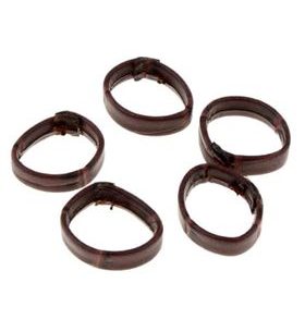 DARK BROWN LEATHER EYELET 20 MM (1PC) - STRAPS - ACCESSORIES