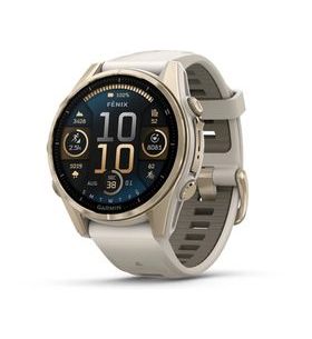 FENIX® 8 – 43 MM, AMOLED SAPPHIRE, SOFT GOLD / FOG GREY SE SILIKONOVÝM ŘEMÍNKEM 010-02903-11 - FENIX 8 43MM - ZNAČKY