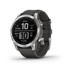 GARMIN FENIX 7 PRO SILVER/ GRAPHITE SILICONE BAND - 010-02540-01 - FENIX 7 - ZNAČKY