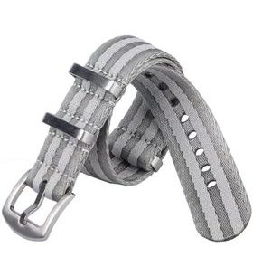 ŘEMÍNEK NATO SPORTS PROUŽKY, ŠEDO-STŘÍBRNÝ 22 MM - STRAPS - ACCESSORIES