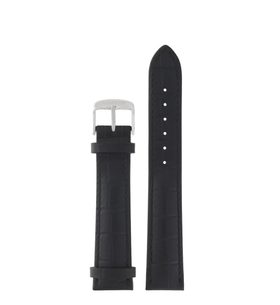 LEATHER STRAP JUNKERS XL 20MM - BLACK/CROCO - STRAPS - ACCESSORIES
