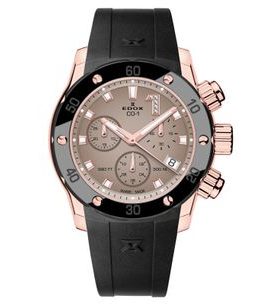 EDOX CO-1 CHRONOLADY QUARTZ CHRONOGRAPH 10255-37RCABRDR - HODINKY