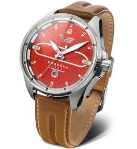 VOSTOK EUROPE LIMITOVANÁ EDICE EMBÉČKA AUTOMATIC LINE NH35-325A495 - HNĚDÝ KOŽENÝ ŘEMÍNEK - EMBÉČKA - ZNAČKY