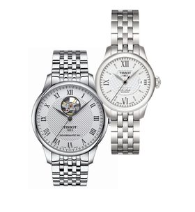 SET TISSOT LE LOCLE AUTOMATIC T006.407.11.033.02 A T41.1.183.33 - HODINKY PRO PÁRY - HODINKY