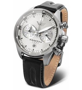 VOSTOK EUROPE LIMITOVANÁ EDICE EMBÉČKA CHRONO LINE 6S21-325A491 - ČERNÝ KOŽENÝ ŘEMÍNEK - EMBÉČKA - ZNAČKY