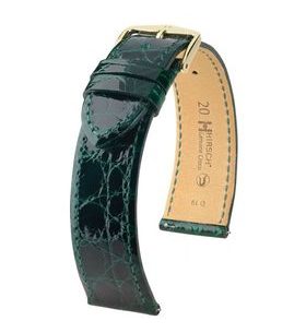 ŘEMÍNEK HIRSCH GENUINE CROCO 1 - TMAVĚ ZELENÝ, LESK - ŘEMÍNKY - OSTATNÍ