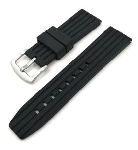 SILICONE STRAP, BLACK 22 MM (1) - STRAPS - ACCESSORIES