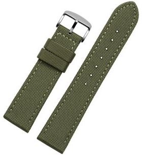 Strap nylon/leather green