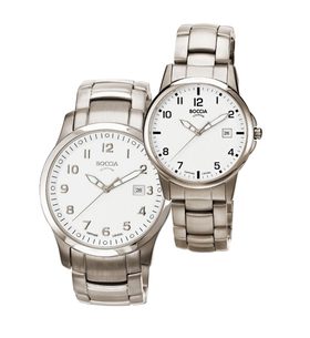 SET BOCCIA TITANIUM 3626-04 A 3625-03 - WATCHES FOR COUPLES - WATCHES