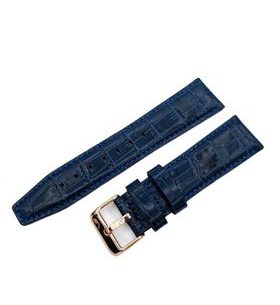 KOŽENÝ ŘEMÍNEK VOSTOK EUROPE CROCO PRO GAZ 14 LIMOUSINE 6S21-565B596 - 23 MM/MODRÝ/ZLATÁ SPONA - ŘEMÍNKY - OSTATNÍ