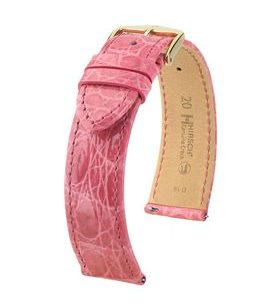 ŘEMÍNEK HIRSCH GENUINE CROCO 1 - TMAVĚ RŮŽOVÝ, LESK - STRAPS - ACCESSORIES