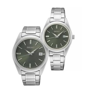 SET SEIKO QUARTZ SUR527P1 A SUR533P1 - HODINKY PRO PÁRY - HODINKY