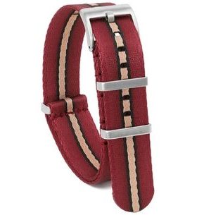 STRAP NATO SPORTS RED, KHAKI STRIPE - STRAPS - ACCESSORIES