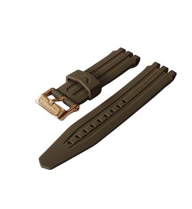 HNĚDÝ SILIKONOVÝ ŘEMÍNEK VOSTOK EUROPE 26MM PRO ENERGIA NH35-575O285 - BRONZOVÁ SPONA - ŘEMÍNKY - OSTATNÍ