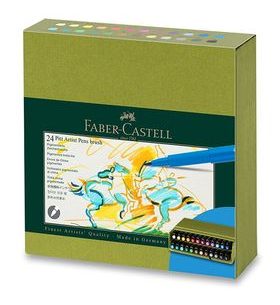 POPISOVAČ FABER-CASTELL PITT ARTIST PEN BRUSH 0074/1671910 - SADA 24 KS - PŘÍSLUŠENSTVÍ - OSTATNÍ