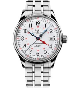 BALL TRAINMASTER STANDARD TIME GMT COSC (40MM) NM3888D-S5CJ-WH - TRAINMASTER - ZNAČKY