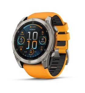 FENIX® 8 – 51 MM, AMOLED SAPPHIRE, TITANIUM S ORANGE/GRAPHITE SILIKONOVÝM ŘEMÍNKEM 010-02905-11 - FENIX 8 51MM - ZNAČKY