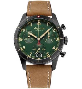 ALPINA STARTIMER PILOT QUARTZ CHRONOGRAPH BIG DATE AL-372GR4FBS26 - STARTIMER PILOT CHRONOGRAPH - BRANDS