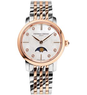 FREDERIQUE CONSTANT SLIMLINE LADIES MOONPHASE QUARTZ FC-206MPWD1S2B - SLIMLINE LADIES - BRANDS