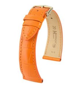 STRAP HIRSCH LONDON ALLIGATOR - ORANGE, MATT - STRAPS - ACCESSORIES