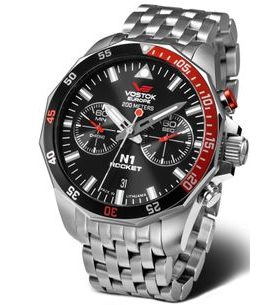 VOSTOK EUROPE N-1 ROCKET CHRONO LINE 6S21-225A707B - ROCKET N-1 - ZNAČKY