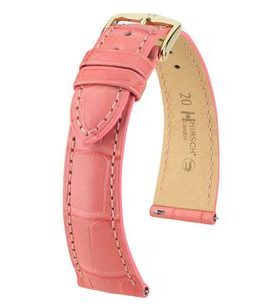 ŘEMÍNEK HIRSCH LONDON ALLIGATOR - TMAVĚ RŮŽOVÝ, MAT - ŘEMÍNKY - OSTATNÍ