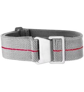 ELASTICKÝ NYLONOVÝ ŘEMÍNEK, ŠEDÝ-ČERVENÁ (MOTIV 60) - ŘEMÍNKY - OSTATNÍ