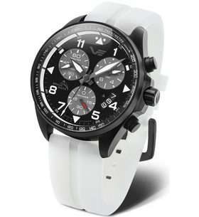 VOSTOK EUROPE SPACE RACE CHRONO LINE 6S30-325C744 - WHITE RUBBER STRAP (LUMINESCENT) - SPACE RACE - BRANDS