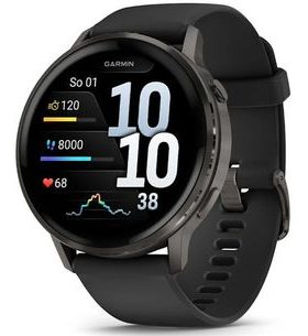 GARMIN VENU® 4 - 45 MM SLATE A ČERNÝ SILIKONOVÝ ŘEMÍNEK 010-03014-00 - VENU 4 - ZNAČKY