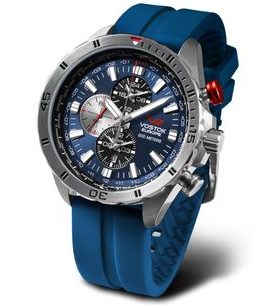 VOSTOK EUROPE ALMAZ MULTIFUNCIONAL LINE YM26-320A652S BLUE - ALMAZ SPACE STATION - ZNAČKY